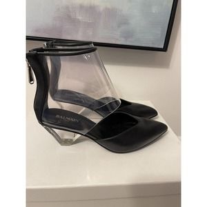 New BALMAIN Clear And Black PVC Ankle Booties Italy EU 37.5